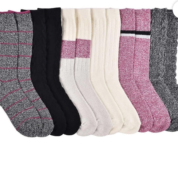Lucky Brand Women's 6-Pair Shoe Size: 5-10 Super Soft Yarn Cozy Boot Socks- NWT - Picture 9 of 15